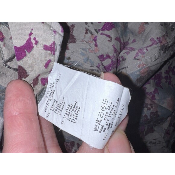 ETRO Button Up Blouse Womens M It 44/sz 8 Long Sleeve Gray Floral Italy Capsule - Picture 6 of 8